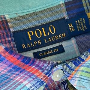Polo by Ralph Lauren Men's Classic Fit Multicolor Plaid Button-Down Shirt Sz XL
